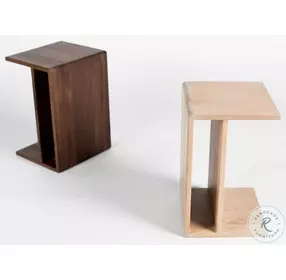 Hiroki Natural Walnut Accent Table