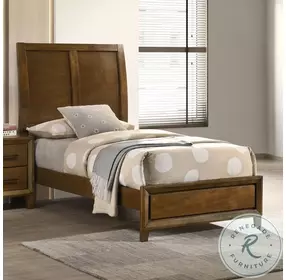 Ballard Walnut Brown Twin Sleigh Bed