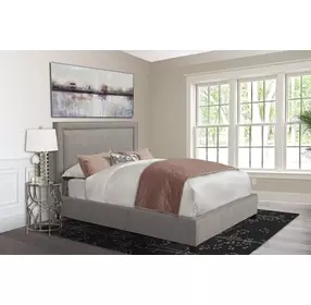 Cody Cork Natural Performance Fabric Queen Upholstered Panel Bed