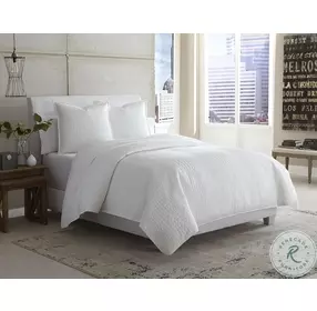 Ashworth White 3 Piece Queen Coverlet Set