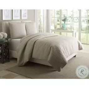 Dash Natural 3 Piece Queen Duvet Set