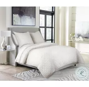 Trabuco White 3 Piece King Duvet Set
