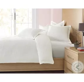 Hillton White 6 Piece King Duvet Set