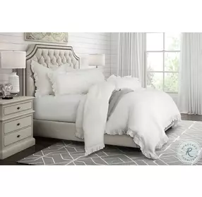 Cherry Hill White 6 Piece Queen Duvet Set