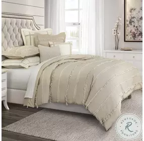 Country Lane Toast 7 Piece Queen Duvet Set