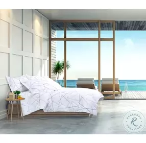 Lennox White 6 Piece King Comforter Set