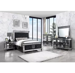 Varian II Black and Silver Rectangular Dresser Mirror