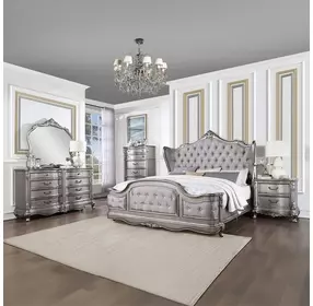 Ariadne Antique Platinum Arched Dresser Mirror