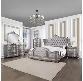 Ariadne Antique Platinum 8 Drawer Dresser