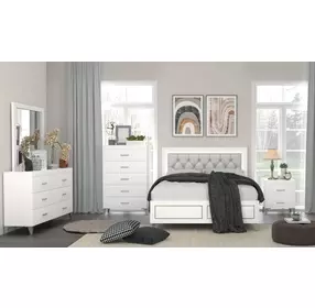 Casilda White Square Dresser Mirror