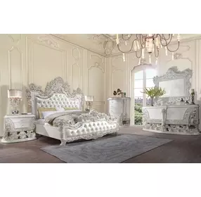 Adara Antique White 2 Drawer Nightstand