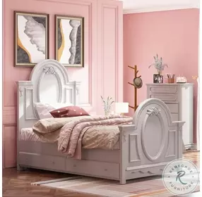 Flora Gray Full Panel Bed