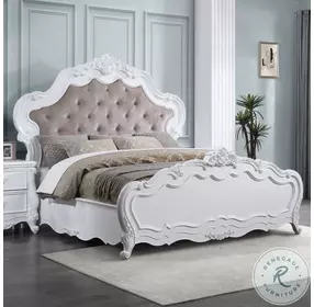 Latisha White Queen Upholstered Bed