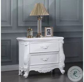 Latisha White 2 Drawer Nightstand