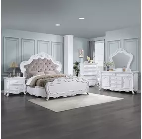 Latisha White Arched Dresser Mirror