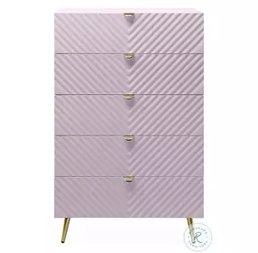 Gaines Pink High Gloss 4 Drawer Chest
