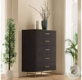 Clayten Espresso 5 Drawer Chest