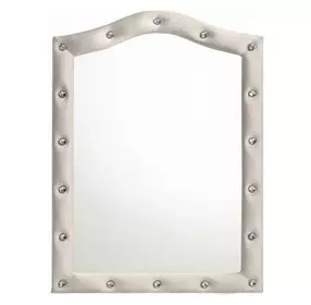 Reggie Beige Upholstered Arched Dresser Mirror