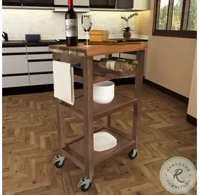 Belden Brown And Gray Kitchen Cart