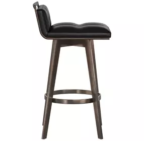 Stafford Bravo Black Swivel Upholstered Bar Stool