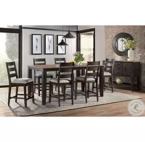 Beacon Gray Ladder Back Bar Stool Set of 2