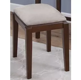 Home Accents Espresso Upholstered Vanity Stool