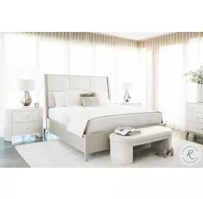 Axiom Linear White Oval Nightstand