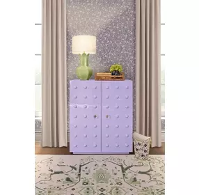 Beau Lavender Lacquer 2 Door Soft Close Accent Cabinet