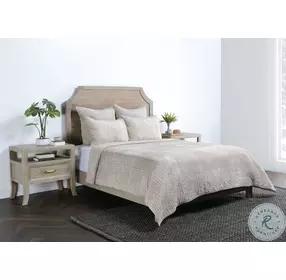 Villa Core Pebble Bari Velvet 4 Piece King Bedding Set