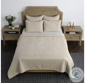 Villa Core Natural 3 Piece Queen Bedding Set