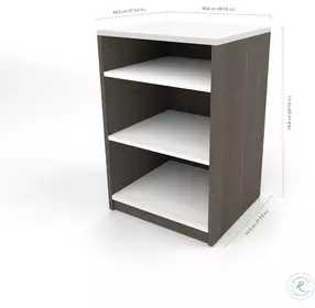 Cielo By Bark Gray and White 195" Base Storage Unit