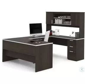 Ridgeley Dark Chocolate U Shaped Desk