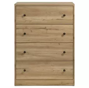 Vega Natural Oak Melamine 4 Drawer Chest
