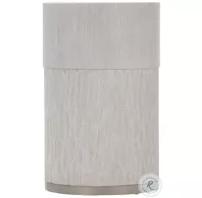 Solaria Weathered Bone And Shiny Nickel Accent Table