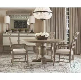 Rustic Patina Sand ladder back Side Chair Set of 2