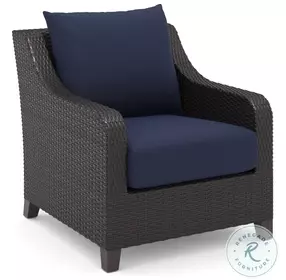 Skye Blue Performance Fabric 4 Piece Outdoor Patio Chair and Ottoman