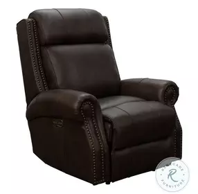 Blair Ashford Walnut Leather Big & Tall Power Recliner with Power Headrest