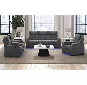 Tundra Simba Slate Motion Recliner with LED