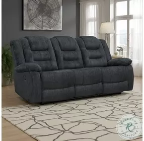 Emberton Misty Storm Performance Fabric Dual Reclining 83" Sofa