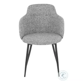 Boyne Black Metal And Grey Noise Fabric Chair