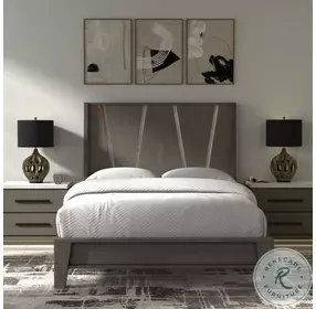 Sleek Minimal Moonstone Queen Panel Bed