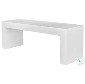 Lazarus White Outdoor Bench