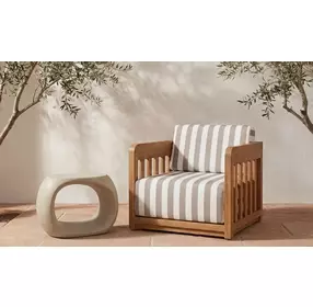 Albers Cream Outdoor Stool