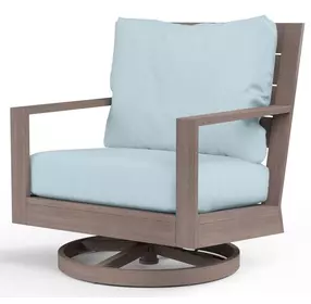 Laguna Canvas Skyline Upholstered Outdoor Swivel Rocker Club Chair