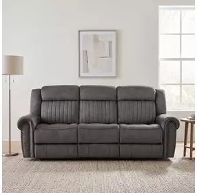 Brennen Charcoal Power Double Reclining 89" Sofa