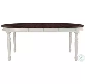 British Isles Chalk Cocoa Bean 76" Extendable Oval Dining Room Set