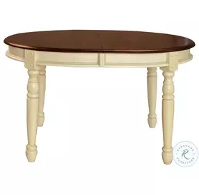 British Isles Merlot Buttermilk 76" Extendable Oval Dining Room Set