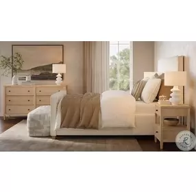 Bristol Park Whitewashed Oak Wood Open Nightstand