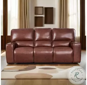 Broadway Brown Power Reclining Sofa with Power Headrest And Footrest