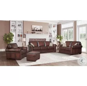 Danforth Caramel Top Grain Leather Loveseat